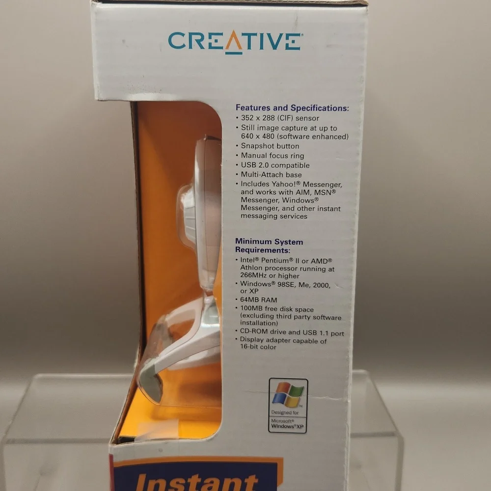 Creative Labs Webcam Instant Model VF0040 -White With Headset
